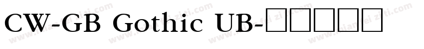 CW-GB Gothic UB字体转换